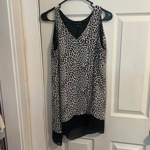 Double layer cheetah blouse